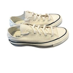 Converse Chuck 70 Ox Chevron Embroidered Sneakers CTAS Egret Mens 3 Womens 5